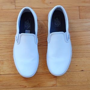 Van's White Leather Slip-on Sneaker/Loafer 9M